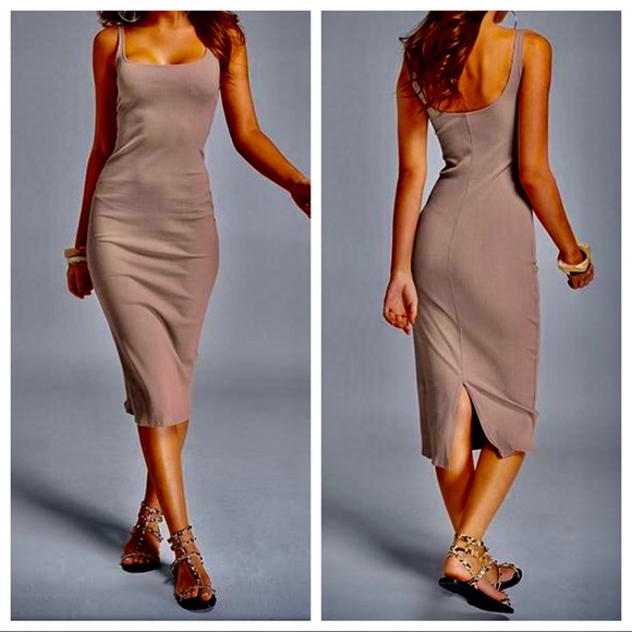 MOCHA MIDI TANK BODYCOM DRESS - Picture 3 of 9